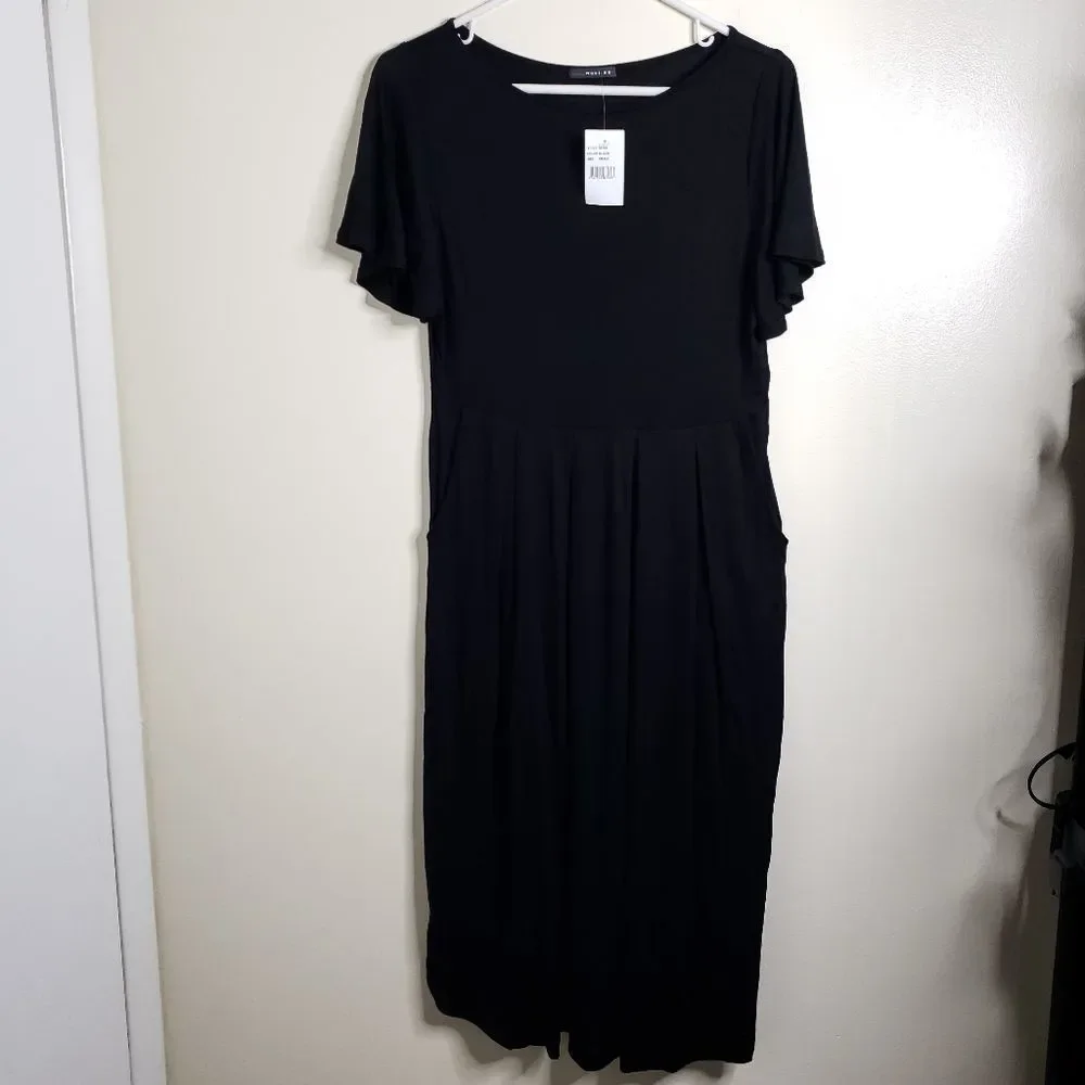 Flutter Sleeve Pocket Dress